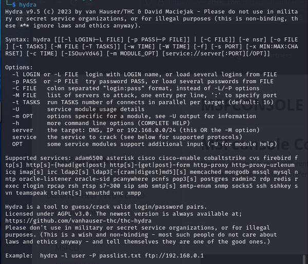 THC-Hydra - SecurityTools